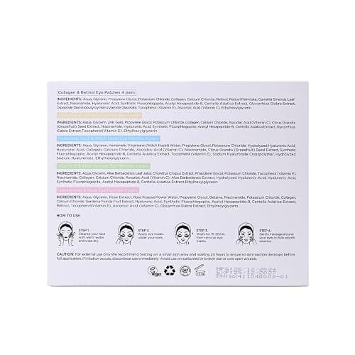 Yeokoe Under Eye Patches for Dark Circles,Eye Mask for Puffy Eyes With Collagen,Retinol,Vitmin C,Hyaluronic Acid and Niacinamide Face Masks Skincare Spa Gifts for Woman 20Pairs thumbnail 9