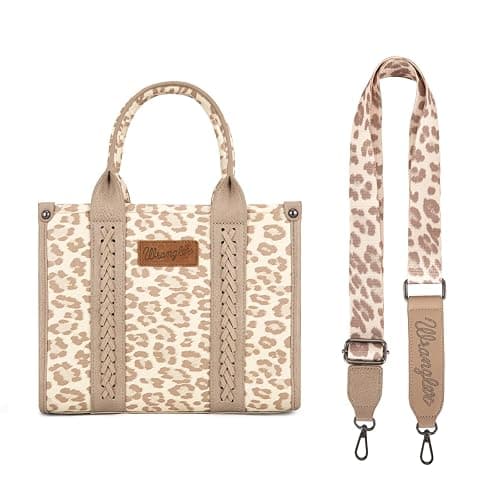 Wrangler Cow Print Tote Bag for Women Western Purse Boho Top Handle Satchel Handbag with Signature Strap thumbnail 4