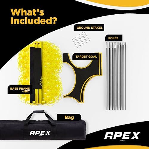 Apex Sports 12x6 FT Soccer Goal with Precision Target – Portable Soccer Net with Removable 10-Hole Target, Portable Design, Quick Setup, Ground Stakes & Collapsible Frame for Indoor/Outdoor Training thumbnail 4