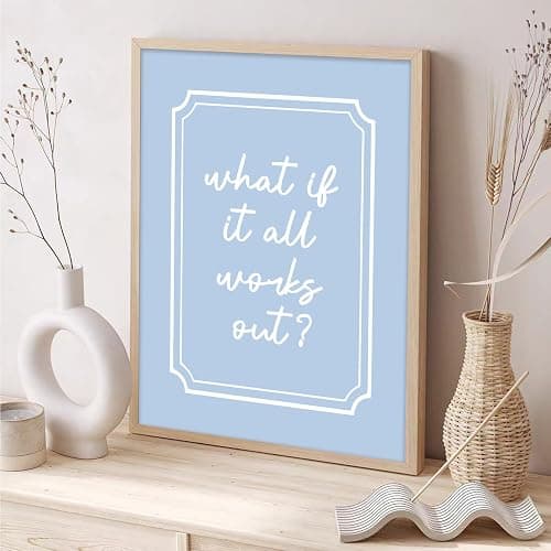 6 Pcs Blue Hydrangea Bow Canvas Wall Art How Lucky Are We Poster Prints Trendy Striped Coquette Paintings Pictures Sage Green Coastal Preppy Aesthetic Wall Decor for Girl Room Bedroom Living Room Office Dorm Apartment 8x10 Inch Unframed thumbnail 4