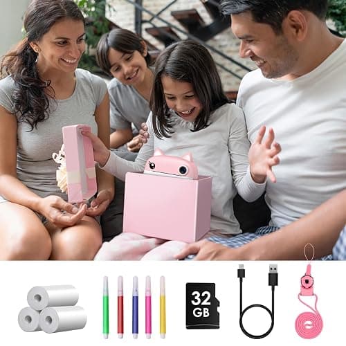 Kids Camera Instant Print, 3.0" HD Screen Kids Instant Cameras, Christmas Birthday Gifts for Girls Boys 3 4 5 6 7 8 9 10 Year Old, Portable Toddler Travel Toys with 32GB Card & 3 Rolls Printer Paper thumbnail 7