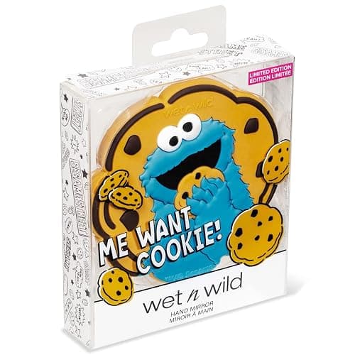 wet n wild Sesame Street Collection, Comfort-Grip Handle, Versatile & Portable Hand Mirror - Me Want Cookie thumbnail 4