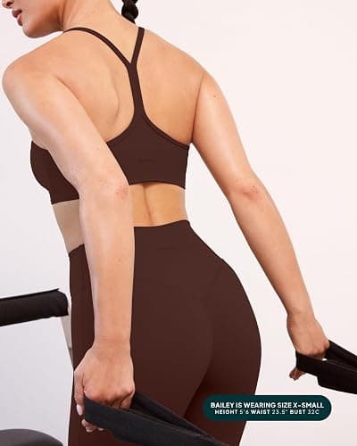 PAVOI ACTIVE Yoga Racerback Bras for Women - Buttery Soft Low Support Scoop Neck Y-Back Thin Strap Sports Bra - FlexFlow thumbnail 6