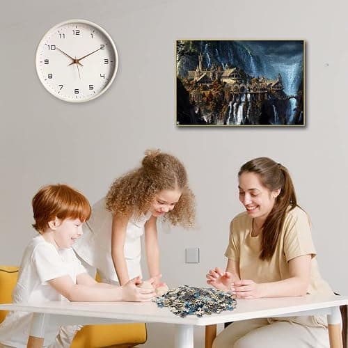 Lord of The Rings 1000 Piece Puzzle for Adults - Waterfall Town Artwork Jigsaw Family Game thumbnail 8