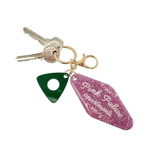 Pink Palace Apartments Handmade Resin Keychain thumbnail 3