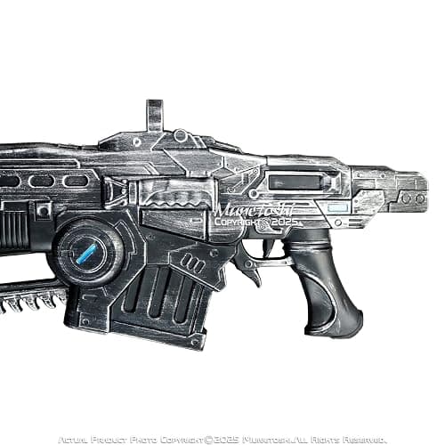 Munetoshi 35" Foam War Rifle Gears Chainsaw Machine Sci-fi Video Game Replica Anime Costume Cosplay Prop thumbnail 8
