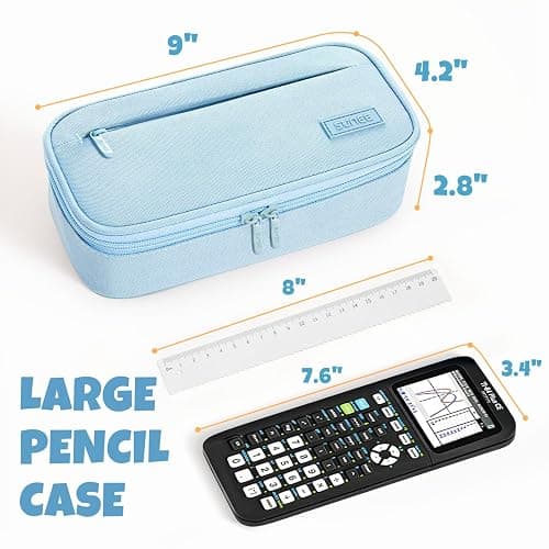 SUNEE Cute Pencil Case, Large Capacity Pencil Pouch, Big Storage Organizer for Stationery, Zipper Pen Bag, Back to School Supplies, Office Organizer Makeup Bag, for Teen Girl Boy Men Women, Blue thumbnail 5