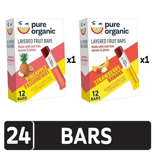 Pure Organic Layered Fruit Bars, Gluten Free, Vegan Fruit Snacks, Variety Pack, 12.4oz Box (48 Bars) (Pack of 4) thumbnail 4