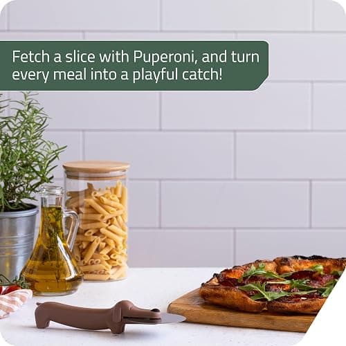 Peleg Design Puperoni Cute Pizza Cutter Wheel – Dog-Shaped Plastic Pizza Cutter Wheel with Stainless Steel Blade & Durable Plastic Handle, Funny Pizza Gifts thumbnail 4