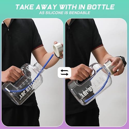 12 Pack Extra Long 14.5 inch Reusable Silicone Straws for Stanley 40 oz Tumbler 1 Gallon 128 75 64 OZ Tumbler, Large Water Bottle -Wine Bottle - Flexible Drinking Straws with 2 Cleaning Brushes thumbnail 5