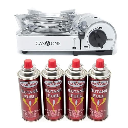 GasOne Emergency Gear Camping Mini Butane Portable Gas Stove with Carrying Case - Image 1