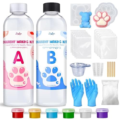 Liquid Silicone for Taba Squishy Kit - 500g 1:1 AB Ratio Mixed Super Soft Silicone Rubber for Squishy Maker, Perfect DIY Stress Relief Gift Making Kit for Taba Squishy, Taba Bear, Flocking Cat's Paw - Image 1