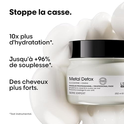 L’Oréal Professionnel, Metal Detox, Routine Anti-Casse pour Cheveux Abîmés & Cassants, Colorés ou Naturels, Détoxifie, Renforce & Protège la Fibre, Brillance & Couleur Longue Durée, Série Expert thumbnail 2