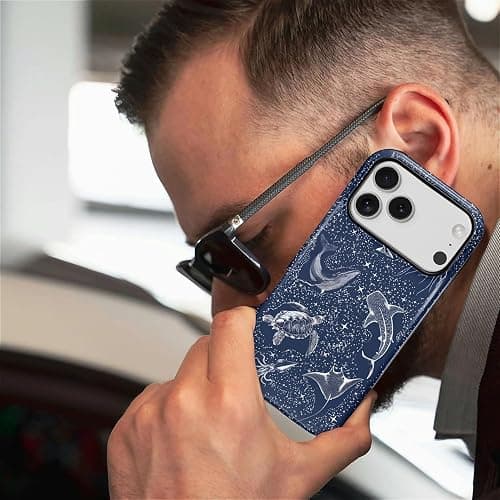 DAIZAG Compatible with iPhone 17 Pro Case,L2 Starry Sky Whale Shark Turtle Dual Layer Shockproof Protective Hybrid Case thumbnail 5