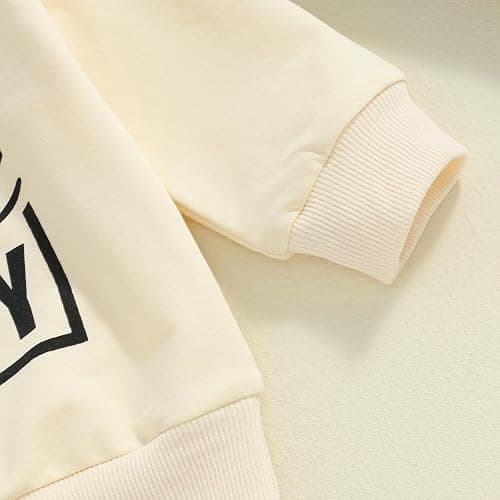 Toddler Baby Boy Fall Winter Clothes Mamas Little Boy Outfit Letter Long Sleeve Sweatshirts and Jogger Pants Set thumbnail 5