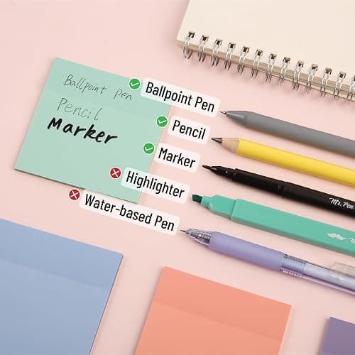 Mr. Pen- Aesthetic Book Annotation Kit, 38 pcs, Aesthetic Highlighters and Gel Pens, Transparent Sticky Notes, Transparent Sticky Tabs for Books, No Bleed Highlighters for Bible Pages No Bleed thumbnail 4