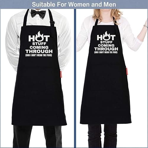 Funny Cooking BBQ Grilling Gifts for Men, Chef Aprons with Pockets, Birthday Valentine's Father's Day Christmas Gifts for Husband, Dad, Boyfriend thumbnail 4