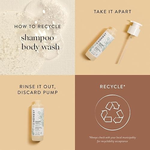The Honest Company 2-in-1 Cleansing Shampoo and Body Wash for Sensitive Skin, Gentle Tear-Free Hypoallergenic Baby Wash with Naturally Derived Ingredients, Fragrance-Free, 10 fl oz thumbnail 8