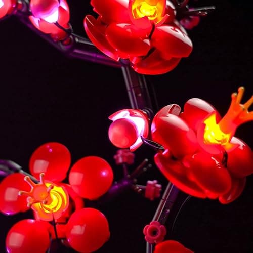LocoLee Licht Kompatibel mit Lego 10369 Pflaumenblüte, Nur Lichter Set - Kein Modell, Licht BeleuchtungSet Compatible with LEGO Icons Pflaumenblüte (Aktualisierte Version) thumbnail 3
