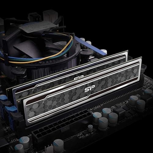 Silicon Power Value Gaming DDR4 RAM 16GB (2x8GB) 3200MHz (PC4 25600) 288-pin CL16 1.35V UDIMM Desktop Memory Module with Heatsink Grey SU016GXLZU320BDAJ5 thumbnail 5