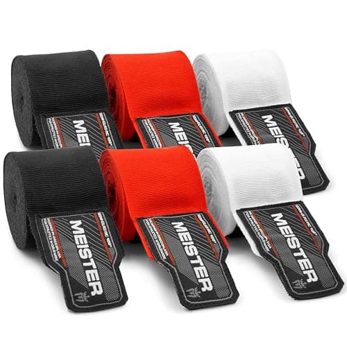 Meister Adult 180" Hand Wraps for MMA & Boxing - 3 Pairs Pack - Image 1