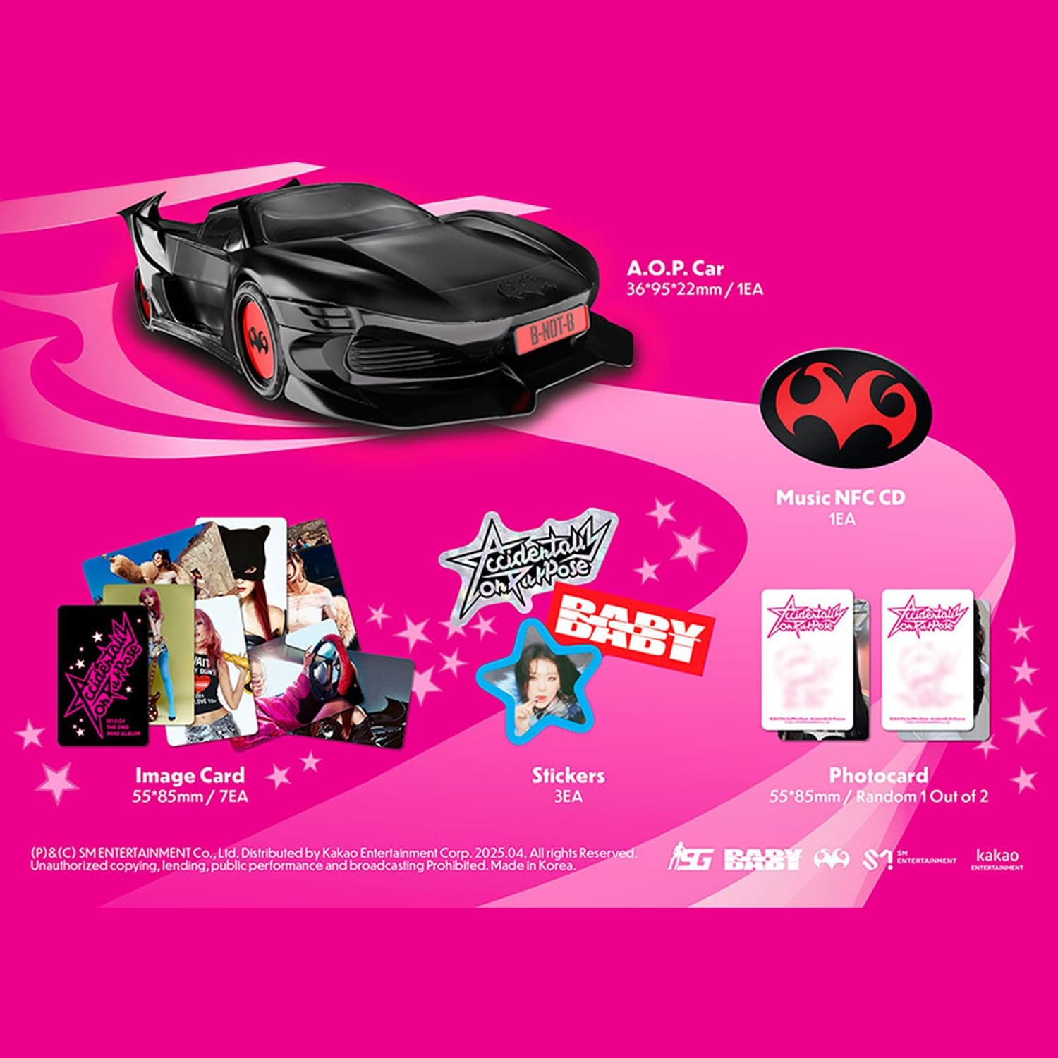 SEULGI - 2nd Mini Album [Accidentally on purpose] (A.O.P Car Ver.Limited Edition) A.O.P Car + Music NFC CD + Image Card + Stickers + Photocard + 4 Extra Photocards thumbnail 3