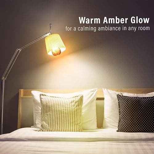 Himalayan Glow Natural Pink Salt LED Light Bulb, Warm Amber Glow - 60 Watt Equivalent light Bulb, Dimmable, E26 Edison light bulb for Homes, Decor, Offices thumbnail 5