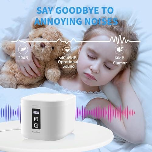 Ultrasonic Retainer Cleaner Machine, 48KHz Dental Cleaning Pod for Denture, Mouth Guard, Aligner, Night Guard, Braces, Toothbrush Heads, Jewelry with Digital Timer & 6 Modes, 13oz Capacity, White thumbnail 8