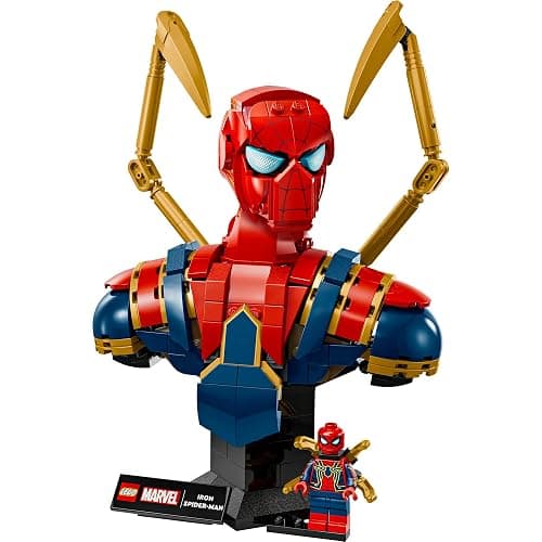 LEGO Marvel Iron Spider-Man Bust - Display Model Building Set for Adults incl. 2 Movable Arms, a Rotating Head & a Super Hero Minifigure - Collectible Avengers Gift for Fans - 76326 thumbnail 3