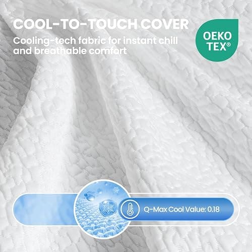 BedStory 4 Inch Mattress Topper Twin XL Cooling, Gel Infused Memory Foam Topper with Cool-to-Touch Removable Cover, Pressure Relief & Deep Sleep, CertiPUR-US Certified thumbnail 3