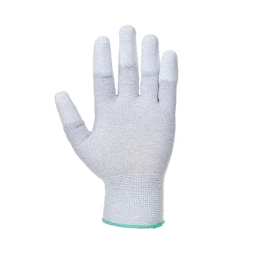 Portwest A198 Antistatic PU Fingertip Glove Grey, Medium thumbnail 2