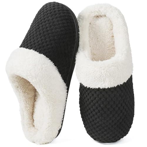 ULTRAIDEAS Women's Warm Winter House Shoes Slippers Memory Foam with Comfy Fleece, Fuzzy Slip-on Indoor Outdoor - Image 1