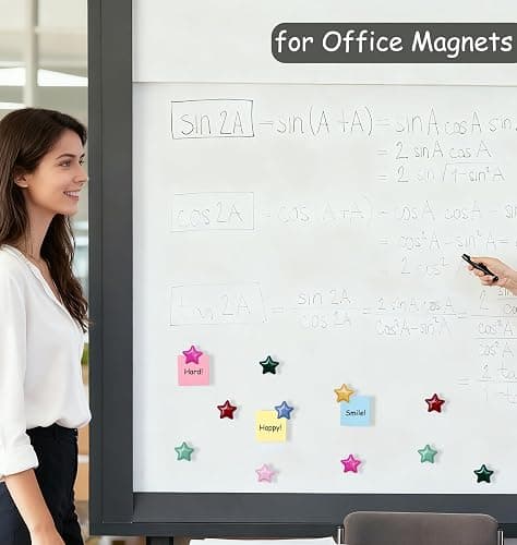 KEYDUACU 16Pcs Strong Star Refrigerator Magnet Fridge Sticker,Colorful 3D Craft Decoration Magnet,Strong Fridge Magnets for Kitchen,Office Whiteboard, Cabinet and Dishwasher (Colorful Star) thumbnail 7
