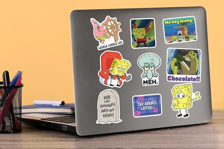 Spongebob Meme Sticker Pack 50ct – Die Cut Vinyl Large Deluxe Variety Set for Laptop, Water Bottle, Scrapbooking, Tablet & Indoor/Outdoor Use thumbnail 2