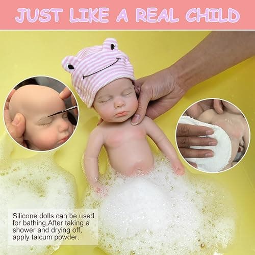 OtardDolls 33cm Reborn Baby Dolls Silicone Full Body Girl Lifelike Handmade Painted Dolls Silicone Reborn Babies for Kids thumbnail 3