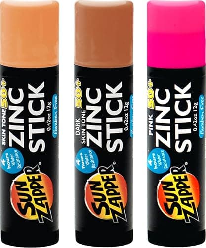Sun Zapper Zinc Oxide Sunscreen Stick – SPF 50+ Tinted 3-Pack (Light, Dark, Pink) – Sunscreen Stick, SPF Makeup, Sunscreen Makeup, SPF Blush, Sunscreen Blush – Water Resistant, Made in Australia thumbnail 2