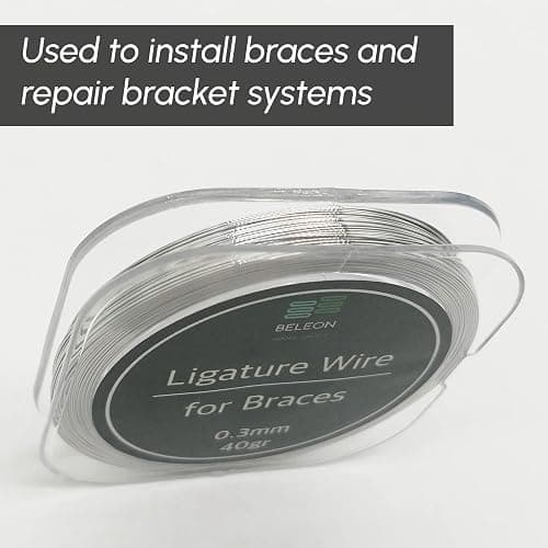 BELEON Braces Wire Orthodontic Dental Ligature Wire for Braces for Home Use Stainless Steel 40g 0.3mm thumbnail 2