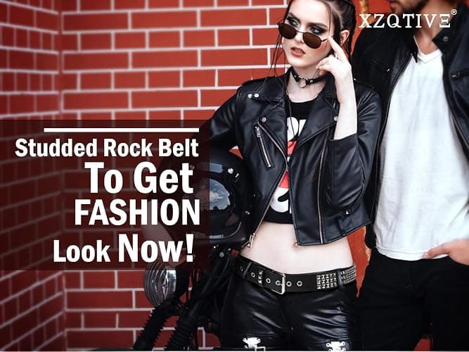 XZQTIVE Studded Belt Metal Punk Rock Rivet Belts for Women/Men Punk Leather Belt Gothic Belt Accessories for Jeans Pants thumbnail 5
