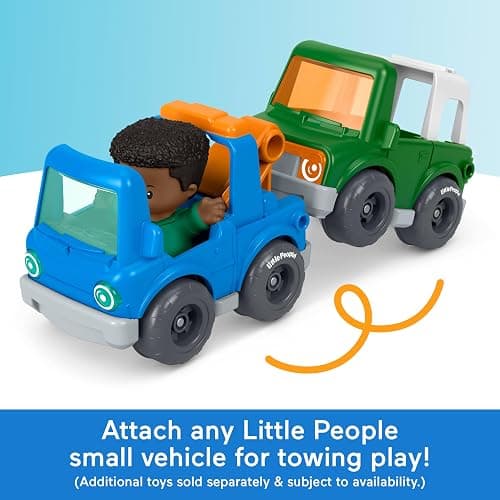 Fisher-Price Little People Roadside Tow & Go Figure & Vehicle Set | 5 Pieces, Rescue Pretend Play, Toddlers & Preschool Kids Ages 1+ Years thumbnail 5