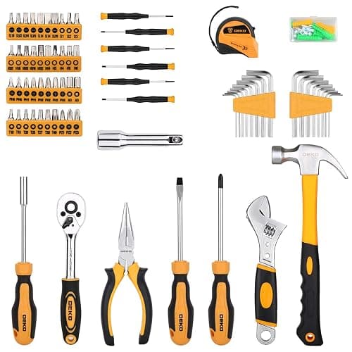 DEKOPRO 158 Piece Tool Set-General Household Hand Tool Kit,Auto Repair Tool Set, with Plastic Toolbox Storage Case thumbnail 4