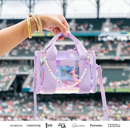 Case-Mate Soap Bubble Jelly Stadium Bag for Women - Clear Tote Bag for Stadium Events - Iridescent Mini Purse with Crossbody Strap - Water-Resistant Tote Handbags for Keys, Phone, Wallet & Sunglasses thumbnail 3