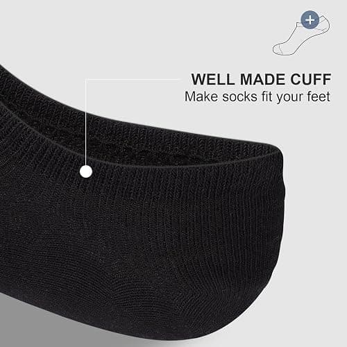 wernies No Show Socks Men, Low Cut Ankle Short Casual Cotton Socks with Non Slip Grips 6-10/11-13 thumbnail 7
