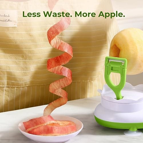 Apple Peeler for Apple Sauce and Pie, 8-Wedge Apple Slicer Corer with Stainless Steel Blades, Upgraded Strong Suction Base, Includes 2 Replacement Blades thumbnail 7
