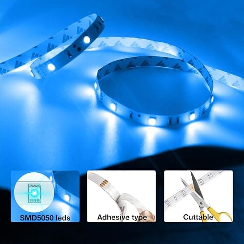 DAYBETTER (2rd Gen) SMD 5050 Remote Control Led Strip Lights 50ft Color Changing with 44Keys Remote Controller and 12V Power Supply for Bedroom thumbnail 5