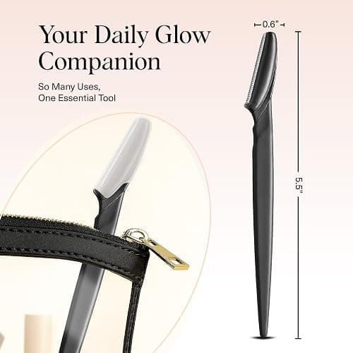 Kitsch Dermaplane Razor for Women Face – Black, 6 pcs | Face Razors for Women & Men, Eyebrow Razor & Face Shaver – Exfoliating Facial Razor & Dermaplaner as Tool for Smoother Skin thumbnail 5