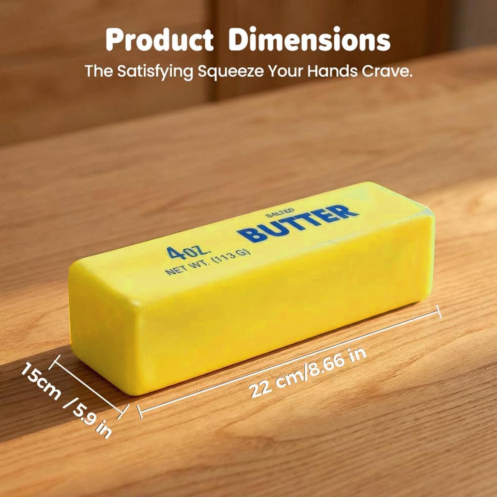 Slow Rising Butter Stick, 20cm Slow Rebound Cute Butter Squeeze Stress Balls, Giant Butters Stick Stress Toy, Slows Rising Squishys for Stresss Relief Adults Office Home Travel Long Trips thumbnail 6