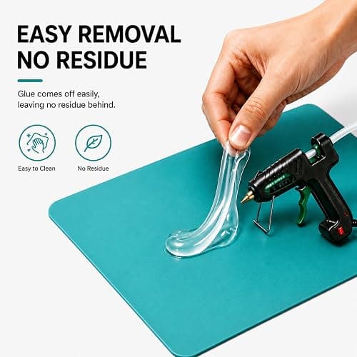 Hot Glue Gun Mat, Non-Stick Heat Resistant Silicone Craft Pad, 11.8" x 15.7" Glue Gun Drip Mat for Crafts, DIY Projects, Workbench Protection, Glue Gun Accessories thumbnail 4