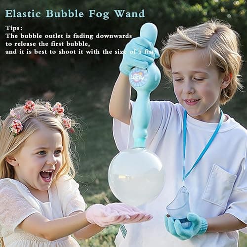 Elastic Bubble Fog Wand,Fog Bubble Machine,Bubble Machine,Fun Science Experiments, Kids Toys, Parent-Child Interaction (Pink) thumbnail 4