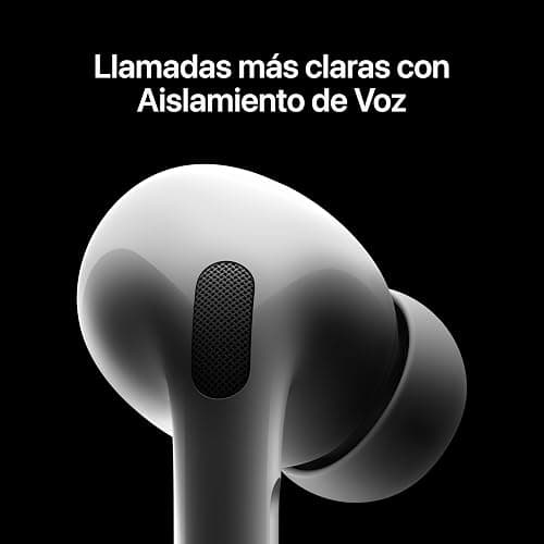Apple AirPods Pro 2 Auriculares inalámbricos, Auriculares Bluetooth, cancelación Activa de Ruido, Audífono, Modo Sonido Ambiente, Audio Espacial Personalizado, Sonido de Alta fidelidad, Carga USB C thumbnail 6