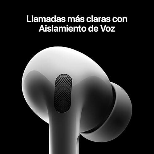 Apple AirPods Pro 2 Auriculares inalámbricos, Auriculares Bluetooth, cancelación Activa de Ruido, Audífono, Modo Sonido Ambiente, Audio Espacial Personalizado, Sonido de Alta fidelidad, Carga USB C thumbnail 7